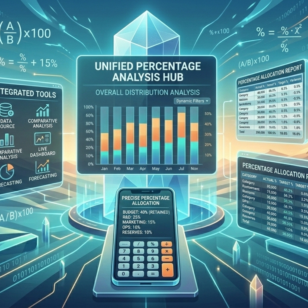 Percentage and growth analysis calculator